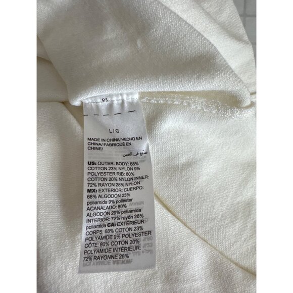 White House Black Market Womens Floral Sheer Knit Sweater cami Ivory size large - Picture 5 of 5